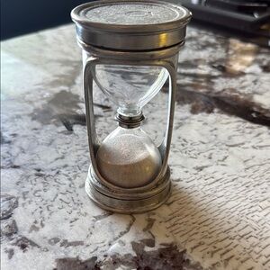 Arte ITALICA sand timer Silver Hourglass Timer for Home Kitchen